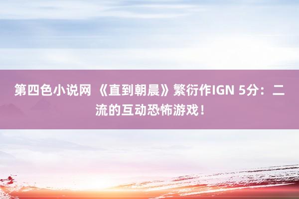 第四色小说网 《直到朝晨》繁衍作IGN 5分：二流的互动恐怖游戏！