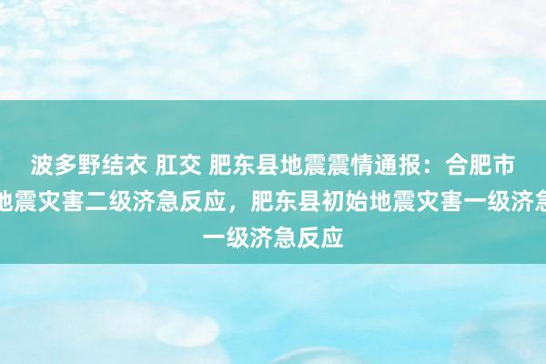 波多野结衣 肛交 肥东县地震震情通报：合肥市初始地震灾害二级济急反应，肥东县初始地震灾害一级济急反应