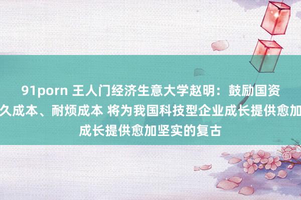 91porn 王人门经济生意大学赵明：鼓励国资出资成为长久成本、耐烦成本 将为我国科技型企业成长提供愈加坚实的复古