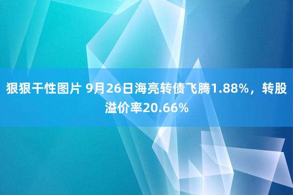 狠狠干性图片 9月26日海亮转债飞腾1.88%，转股溢价率20.66%