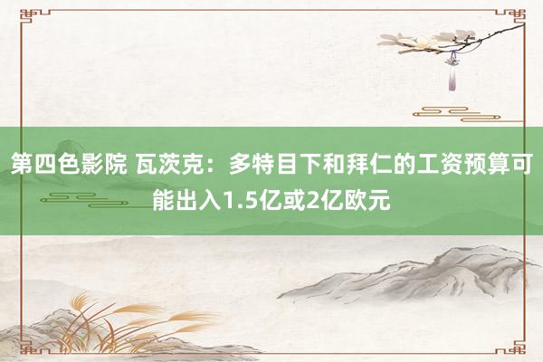 第四色影院 瓦茨克：多特目下和拜仁的工资预算可能出入1.5亿或2亿欧元