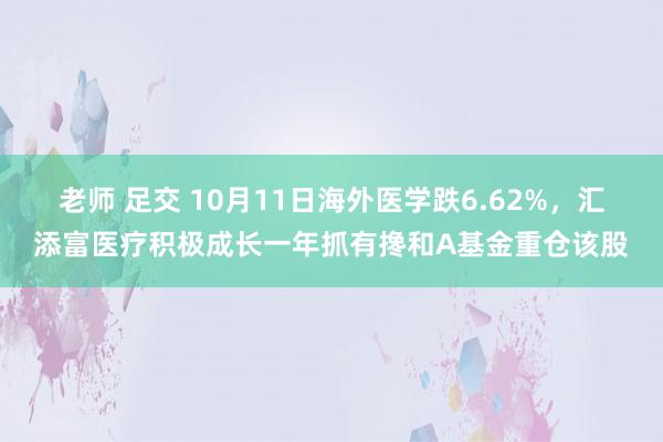 老师 足交 10月11日海外医学跌6.62%，汇添富医疗积极成长一年抓有搀和A基金重仓该股