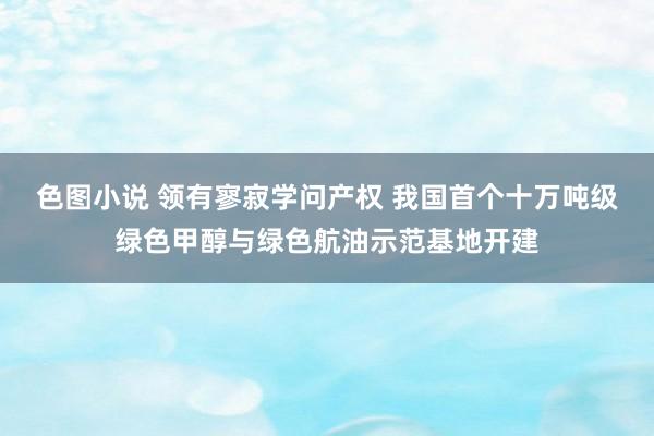 色图小说 领有寥寂学问产权 我国首个十万吨级绿色甲醇与绿色航油示范基地开建