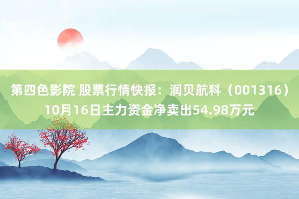 第四色影院 股票行情快报：润贝航科（001316）10月16日主力资金净卖出54.98万元