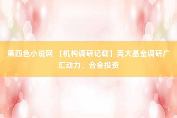 第四色小说网 【机构调研记载】英大基金调研广汇动力、合金投资