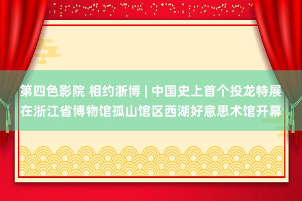 第四色影院 相约浙博 | 中国史上首个投龙特展在浙江省博物馆孤山馆区西湖好意思术馆开幕