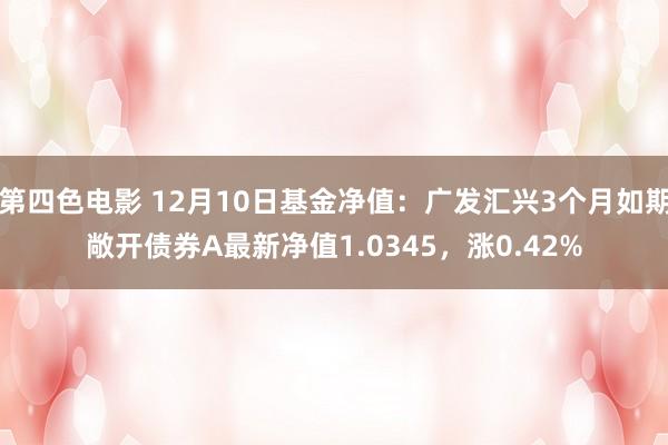 第四色电影 12月10日基金净值：广发汇兴3个月如期敞开债券A最新净值1.0345，涨0.42%