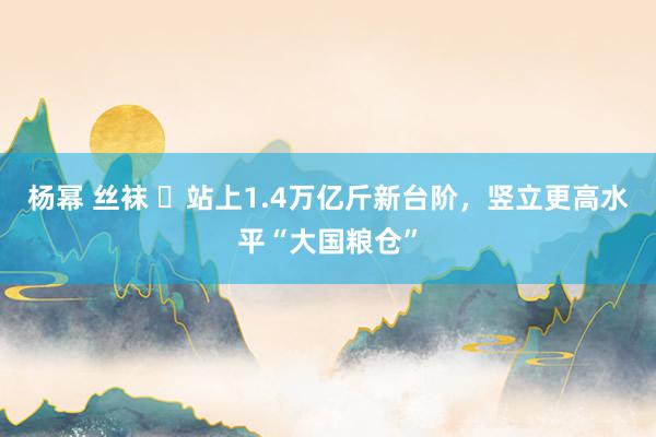 杨幂 丝袜 ​站上1.4万亿斤新台阶，竖立更高水平“大国粮仓”