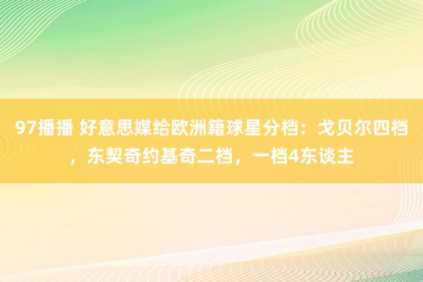 97播播 好意思媒给欧洲籍球星分档：戈贝尔四档，东契奇约基奇二档，一档4东谈主