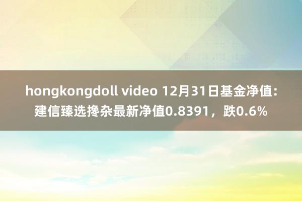 hongkongdoll video 12月31日基金净值：建信臻选搀杂最新净值0.8391，跌0.6%