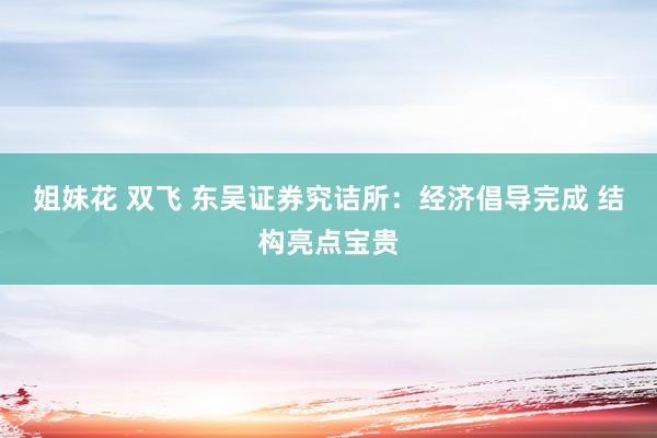 姐妹花 双飞 东吴证券究诘所：经济倡导完成 结构亮点宝贵