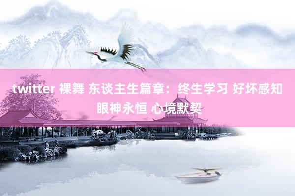 twitter 裸舞 东谈主生篇章：终生学习 好坏感知 眼神永恒 心境默契