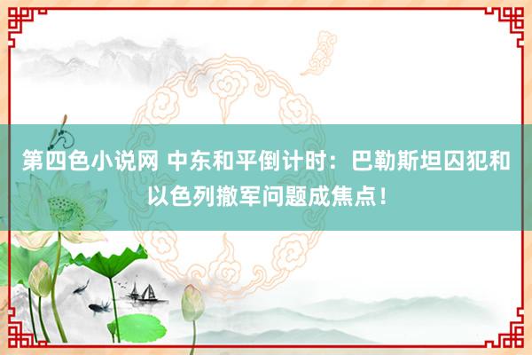 第四色小说网 中东和平倒计时：巴勒斯坦囚犯和以色列撤军问题成焦点！